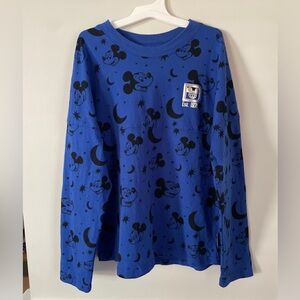 Walt Disney World Parks Spirit Jersey Royal Blue Mickey Shirt Stars Moon